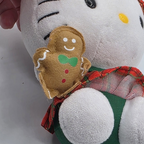 Ty Sanrio Hello Kitty in Christmas Dress w/ Gingerbread Man Plush - Picture 3 of 7
